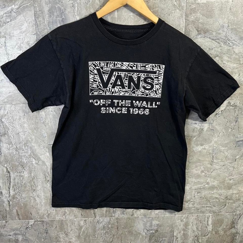 Black Vans "Off The‎ Wall" T-shirt Men's Medium